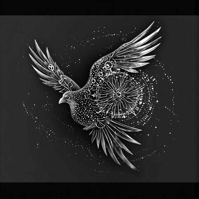 Tattoo flash: Negative hawk